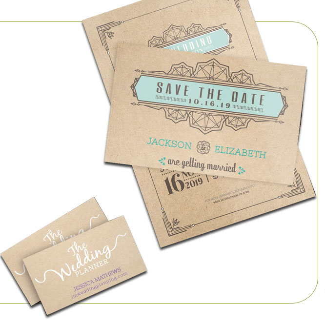 Brown Kraft Announcement Cards