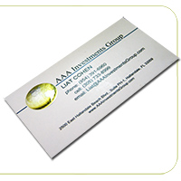 14PT Uncoated Foil Slim Business Cards